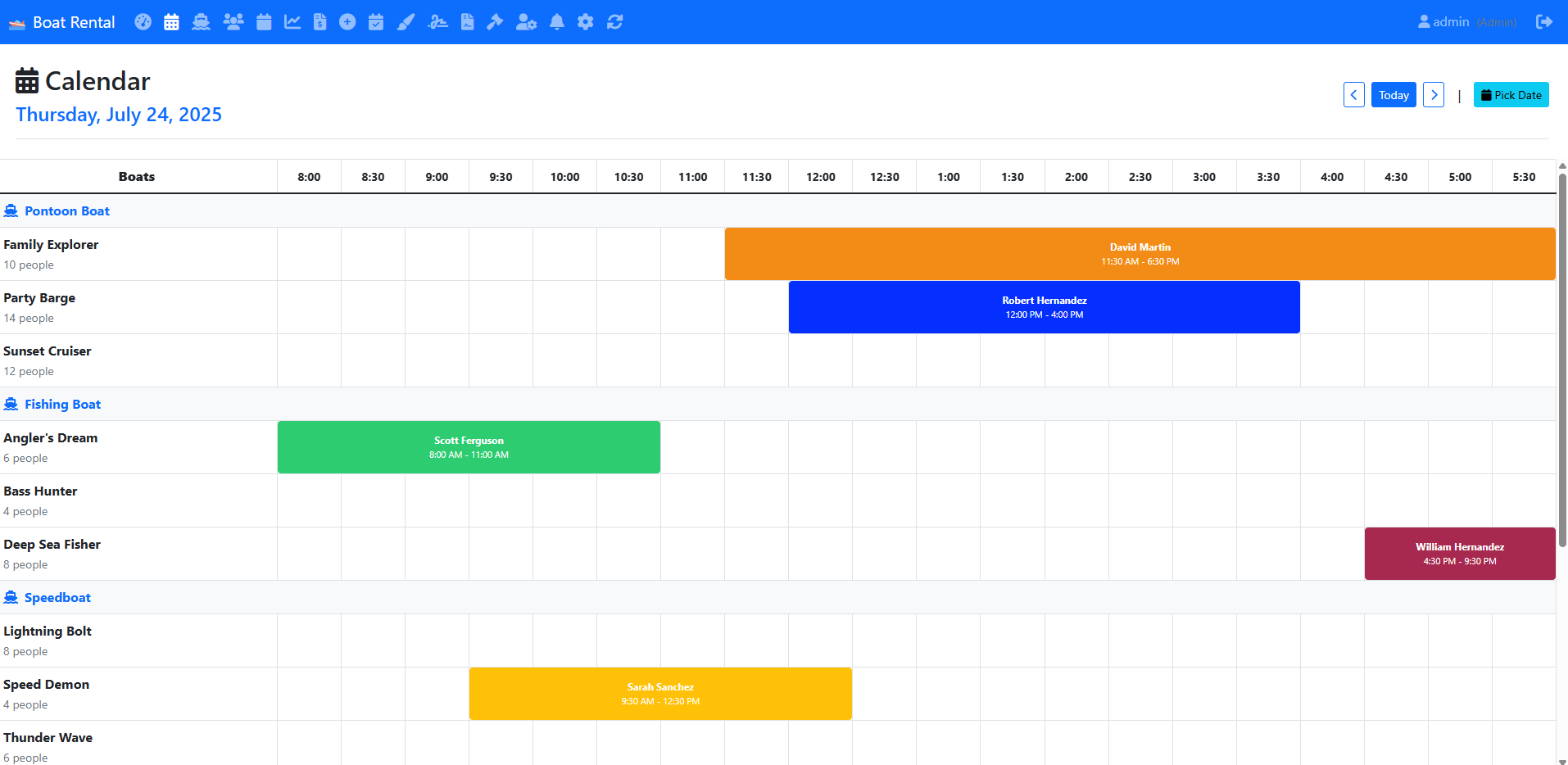 Calendar View